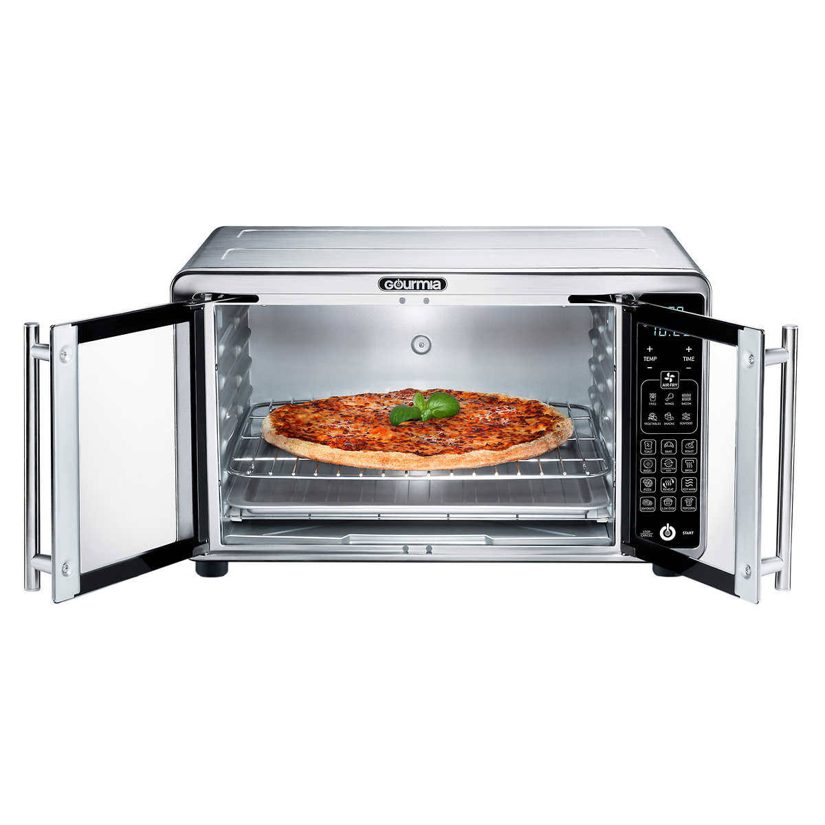 22f65f40bf856e78b1fbbb325980d4189e456def37f7506f63f28f306e66965b.jpg Gourmia XL Digital Air Fryer Toaster Oven with Single-Pull French Doors - Image 1
