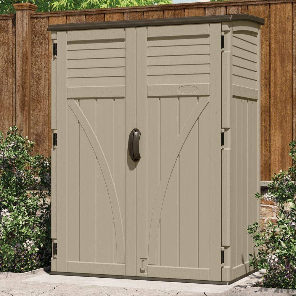 230e44b9683d3488a1ca21c8ae08dbe6efac3a8b0ddf437f5d1fc57eeb720acd.jpg Suncast Corporation 54 Cu. Ft. Vertical Shed BMS5700 - 53"W x 32-1/2"D x 69-1/2"H - Image 1