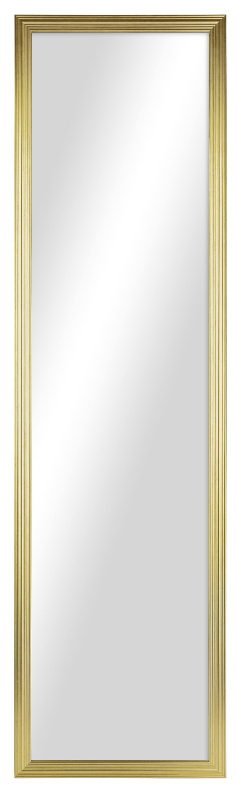 2316e5dd54b4fd1c825520ccb9190af404b1f947ac75b6923fd65502ece7b29d.jpg Mainstays 13x49 Full-Length Rectangular Gold Mirror, Size: 13 x 49 - Image 1