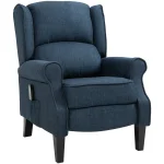 Relaxing Fabric Heated Massage Chair Vibrating Recliner Sofa with Remote Control