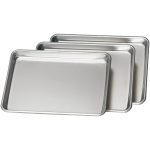 Tramontina Aluminum Baking Sheet Pan, Quarter Size, 9.5'L x 13'W, 3 Ct