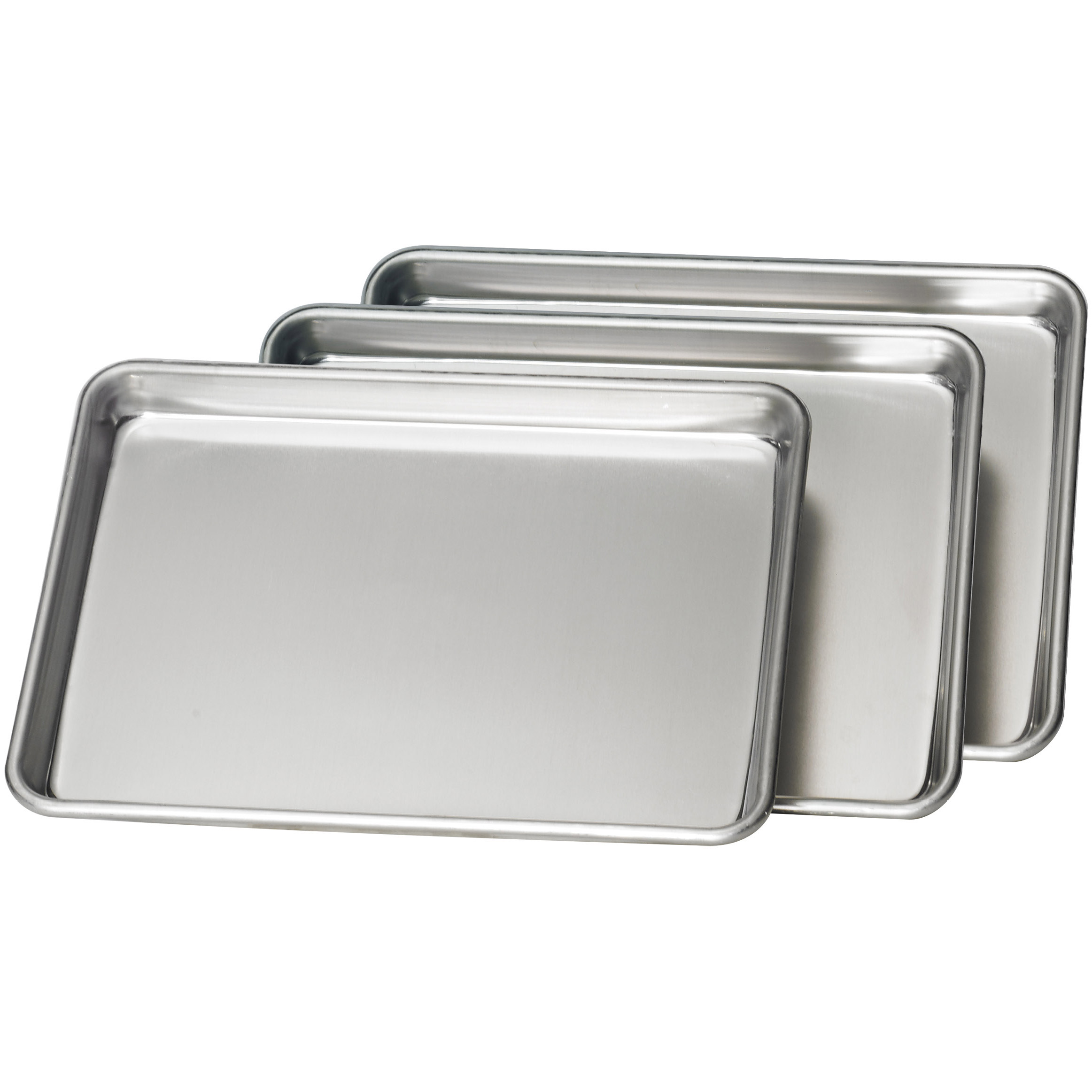 235f7d844ba086a6ee0e1d4ed4e23b874b89a6449ecfd1b0146dffb9f799ec20.jpg Tramontina Aluminum Baking Sheet Pan, Quarter Size, 9.5'L x 13'W, 3 Ct - Image 1