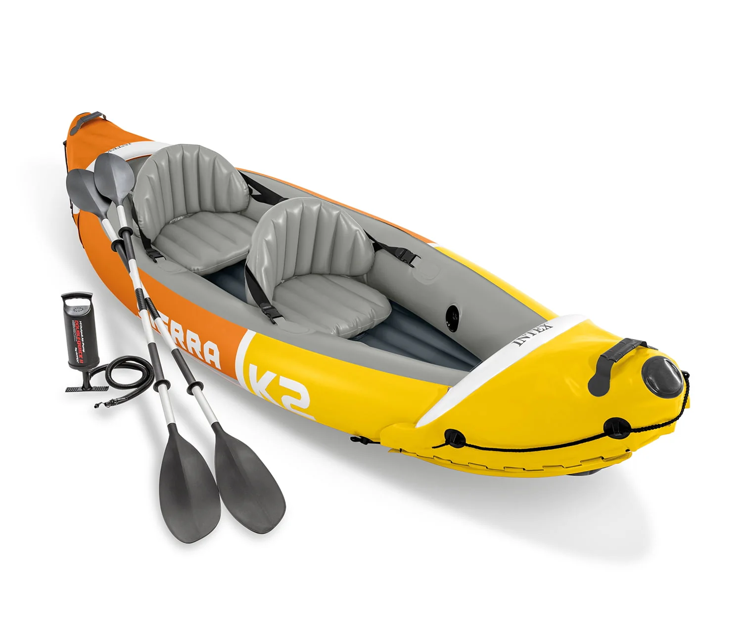 2374ce9900d465395c0a4d512b5a07480314e84b6eebc829b9baa2cc53f17216.webp Intex Sierra K2 Inflatable Kayak with Oars and Hand Pump - Image 1