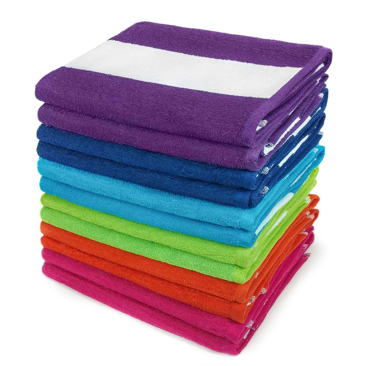 2390e228d4e0dca15a7b3914c549877cb39775473d015c6bb3eae9c6272e601b.jpg Kaufman - Cabana Terry Loop Beach & Pool Towel 12-Pack - 30in x 60in - Image 1