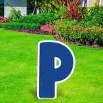 Blue Letter Corrugated Plastic Yard Sign, 24in Birthday Party