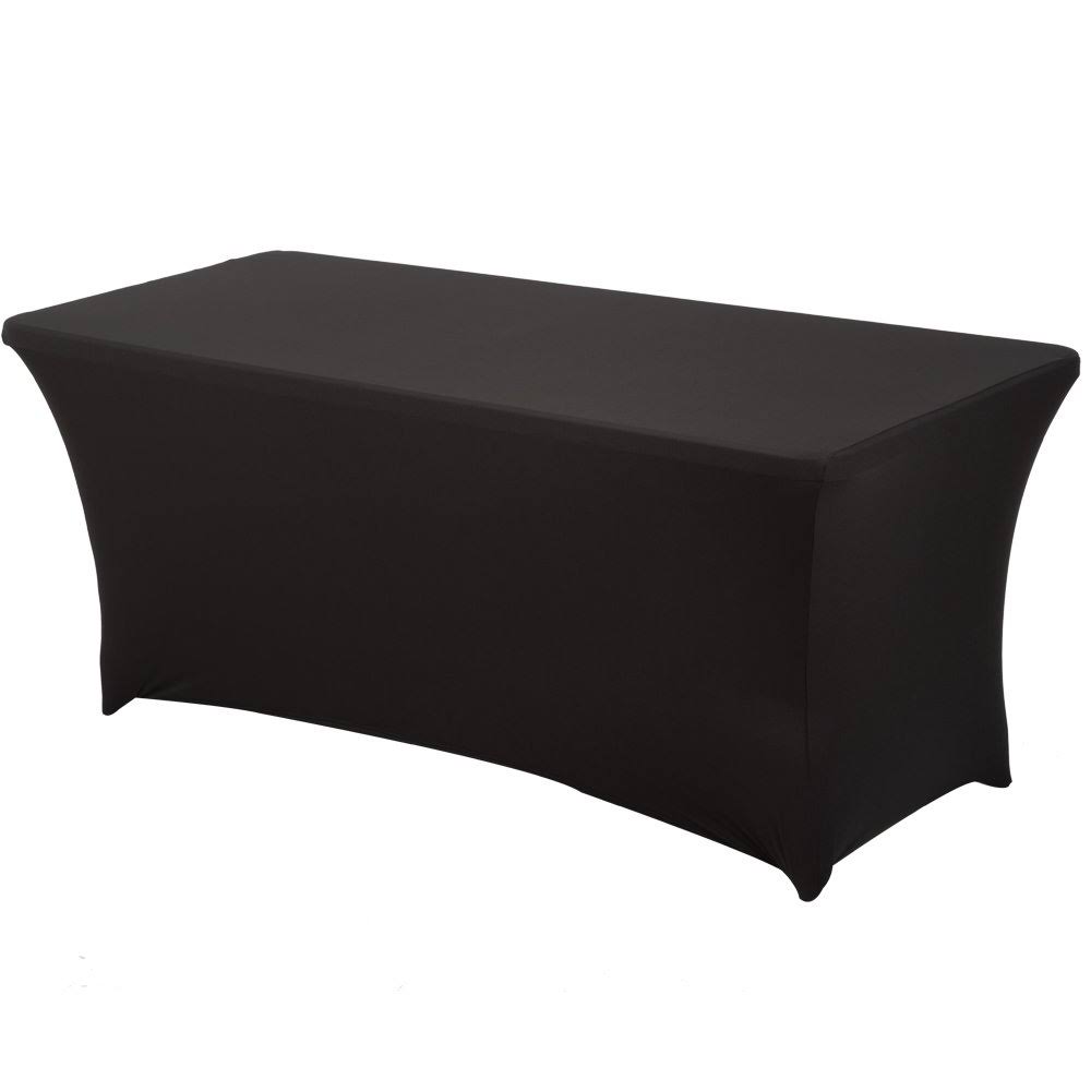 2397bc4f8c260269c92f5583cc2e04abe4dc848c062d437ef275c8e38f291a6b.jpg HAORUI Rectangular Spandex Table Cover (4 ft Black) - Image 1
