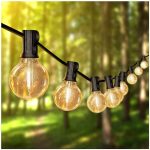 DAYBETTER Outdoor String Lights,100ft,with 50 G40 Edison Vintage Bulbs,Waterproof for Patio Garden Gazebo Bistro Cafe Backyard