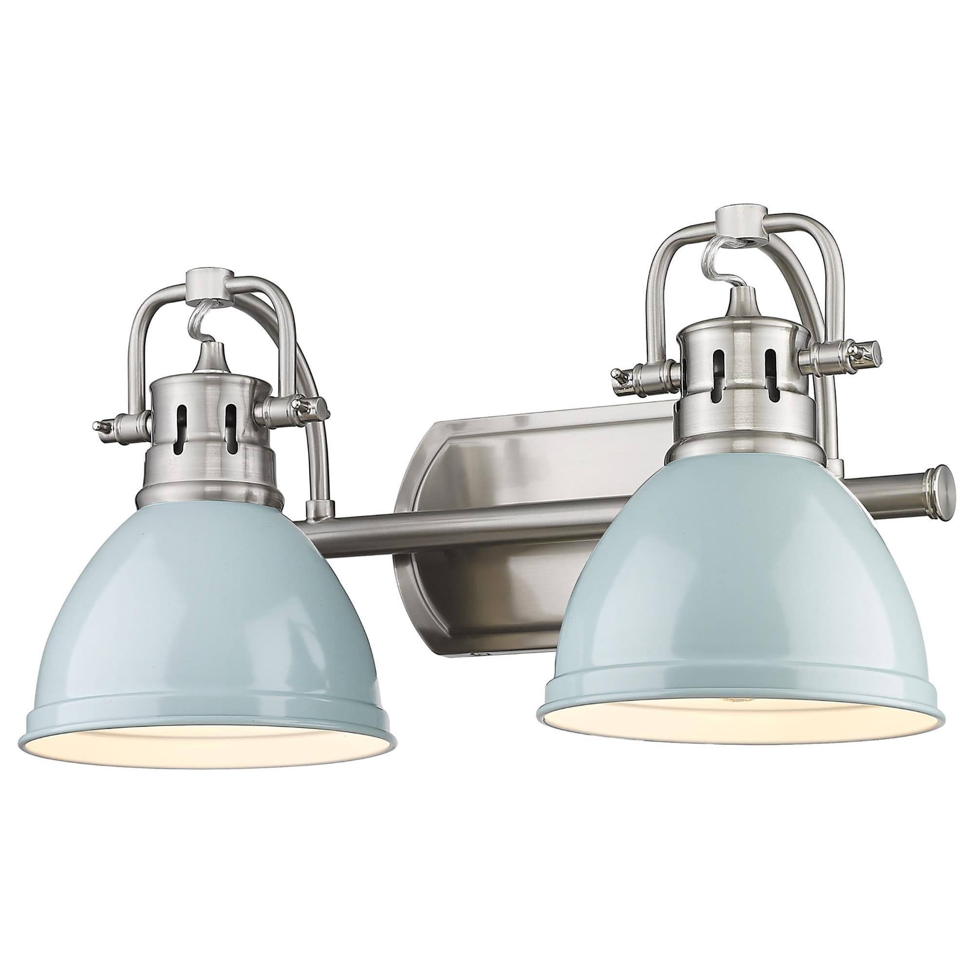 23b06f862187add290811d2a8a405c260a4700b7f2e8c7e30418bc46d959efd3.jpg Golden Lighting Duncan 2 Light Bath Vanity, Pewter Seafoam - Image 1