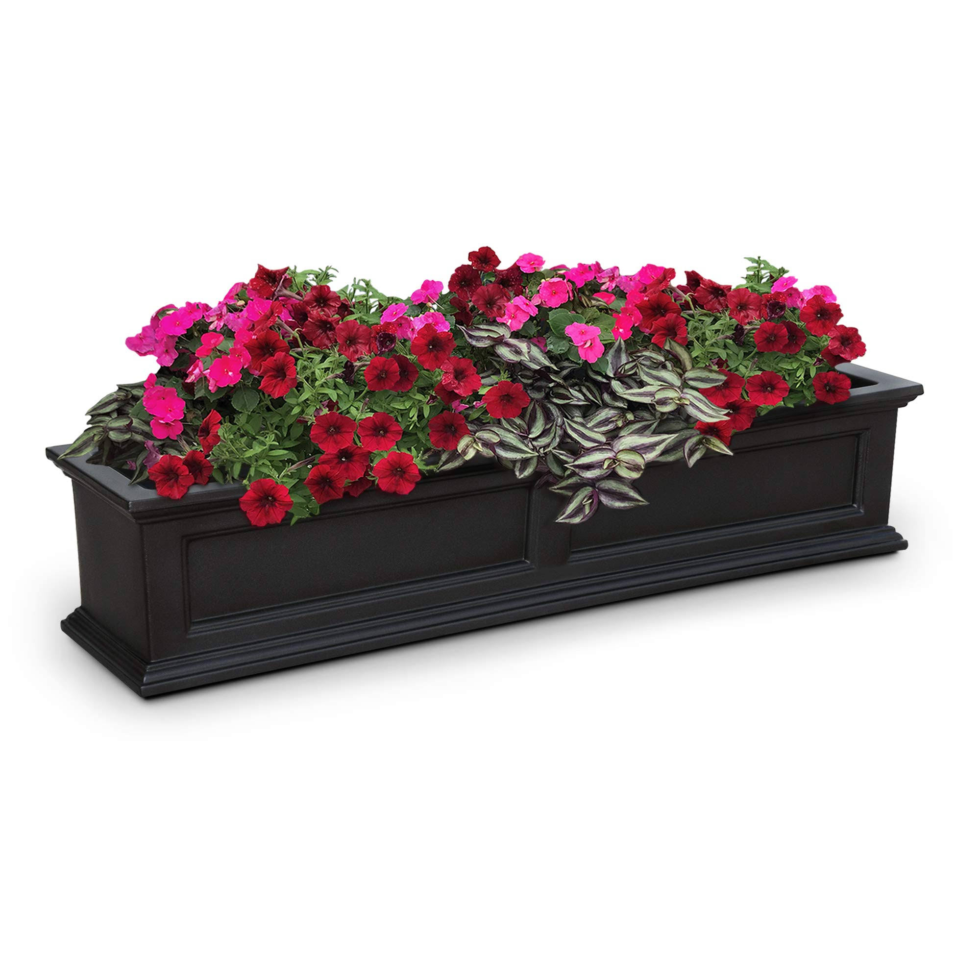 23b74abc28d96d44d0269772bb3c3337f59483dcd4a3c3285d4899086412abdf.jpg Mayne Fairfield Window Box 5 ft Black - Image 1