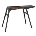Universal Griddle Stand with Adjustable Leg and Side Shelf - Made to fit 17 or 22 Propane Table Top Griddle - Perfect Take Along Grill Accessories for Outdoor Cooking and Camping (Black)