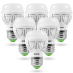 SANSI 60W Equivalent LED Light Bulbs, 22-Year Lifetime,6 Pack 900 Lumens Light Bulb with Ceramic Technology,5000k Daylight Non-Dimmable, E26, A15, EF