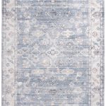 Better Homes & Gardens Washable Persian Area Rug, Blue, 5'x7'