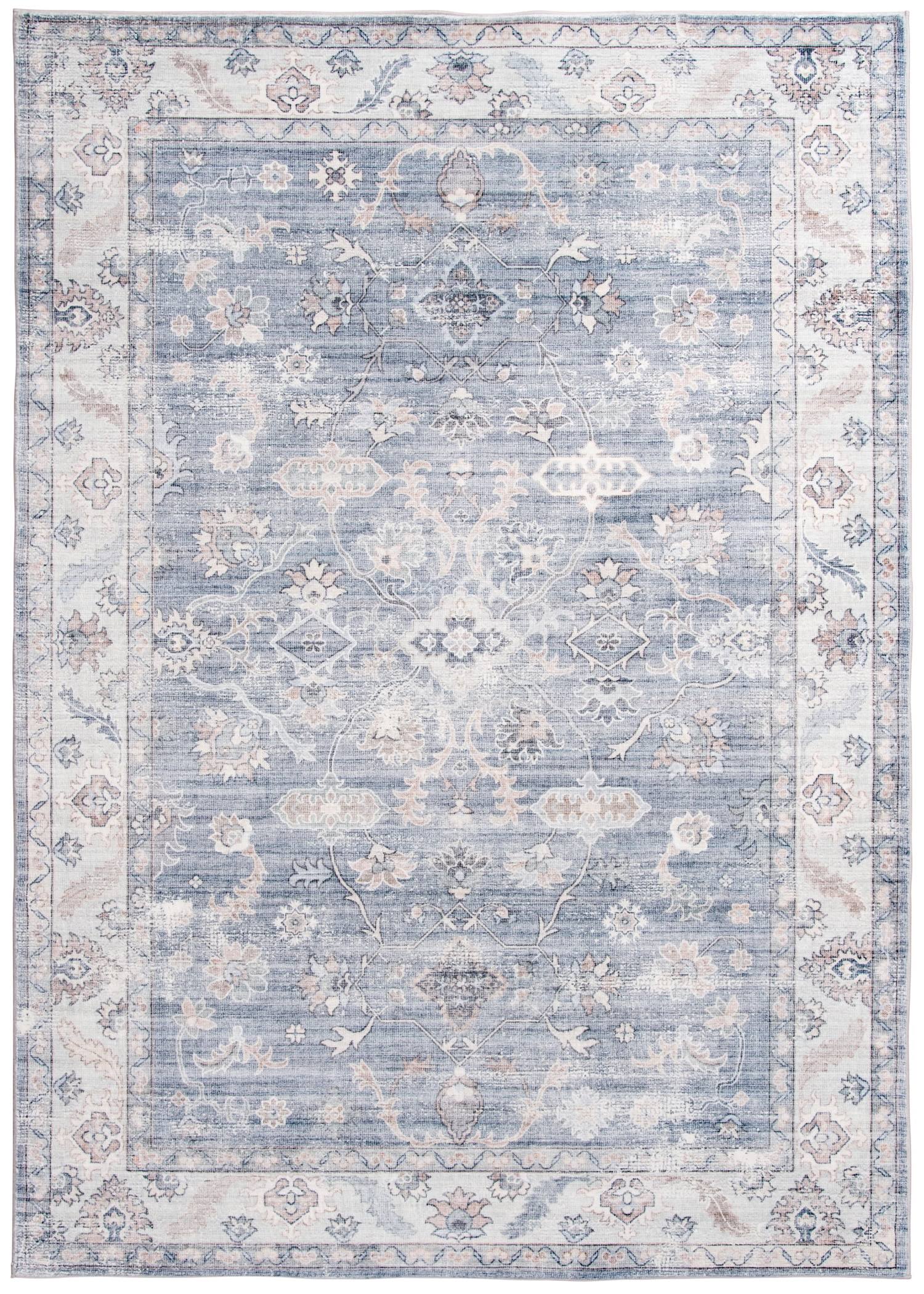 23fce12fbd2316b886890b108643de790480394008de95a05dafcd292a3b0dc1.jpg Better Homes & Gardens Washable Persian Area Rug, Blue, 5'x7' - Image 1