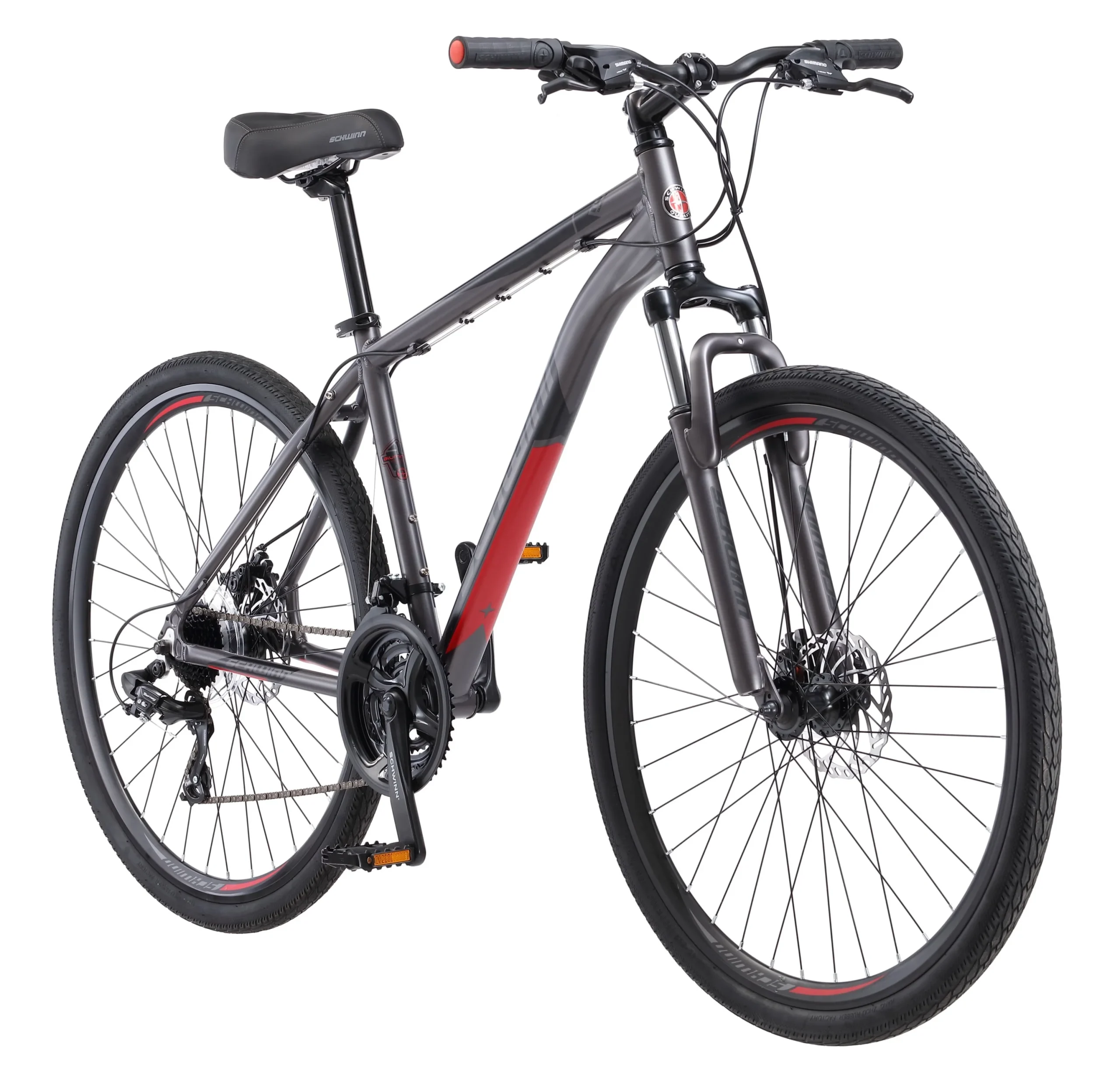 240cfd25162fed363b645e9a87eaffa6482814421879fc12dad35faeddc4d1a0.webp DSB Hybrid Bike, 700c Wheels, 21 Speeds, Mens Frame, Grey - Image 1