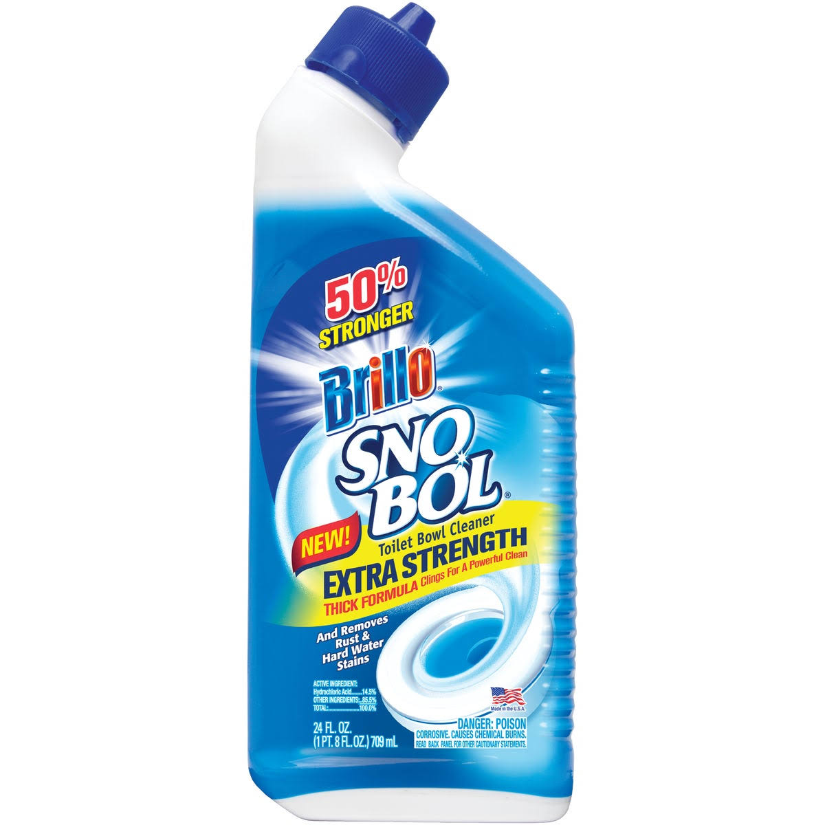 2447bfbf4ee2a46d725ae10d0e2e7841b3f05dbfd02b02f3c109e8731c6a2da9.jpg Brillo SnoBol 24 oz. Extra Strength Liquid Toilet Bowl Cleaner Pack of 12 - Image 1