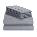 6 PC LuxClub Sheet Set Bamboo Sheets Deep Pockets 18" Eco Friendly Wrinkle Free Sheets Hypoallergenic Anti-Bacteria Machine Washable Hotel Bedding