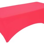 Gowinex 4ft Fuchsia Stretch Spandex Table Cover Tablecloth for Rectangular Fitted Folding Table