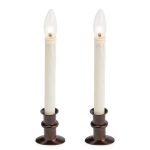 Adjustable Window Hugger Unscented Flameless Candle Plow & Hearth Color: Bronze
