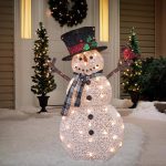 Celebrations 9086262 3.25 ft. Yard Decor Incandescent Snowman with Cardinal Clear