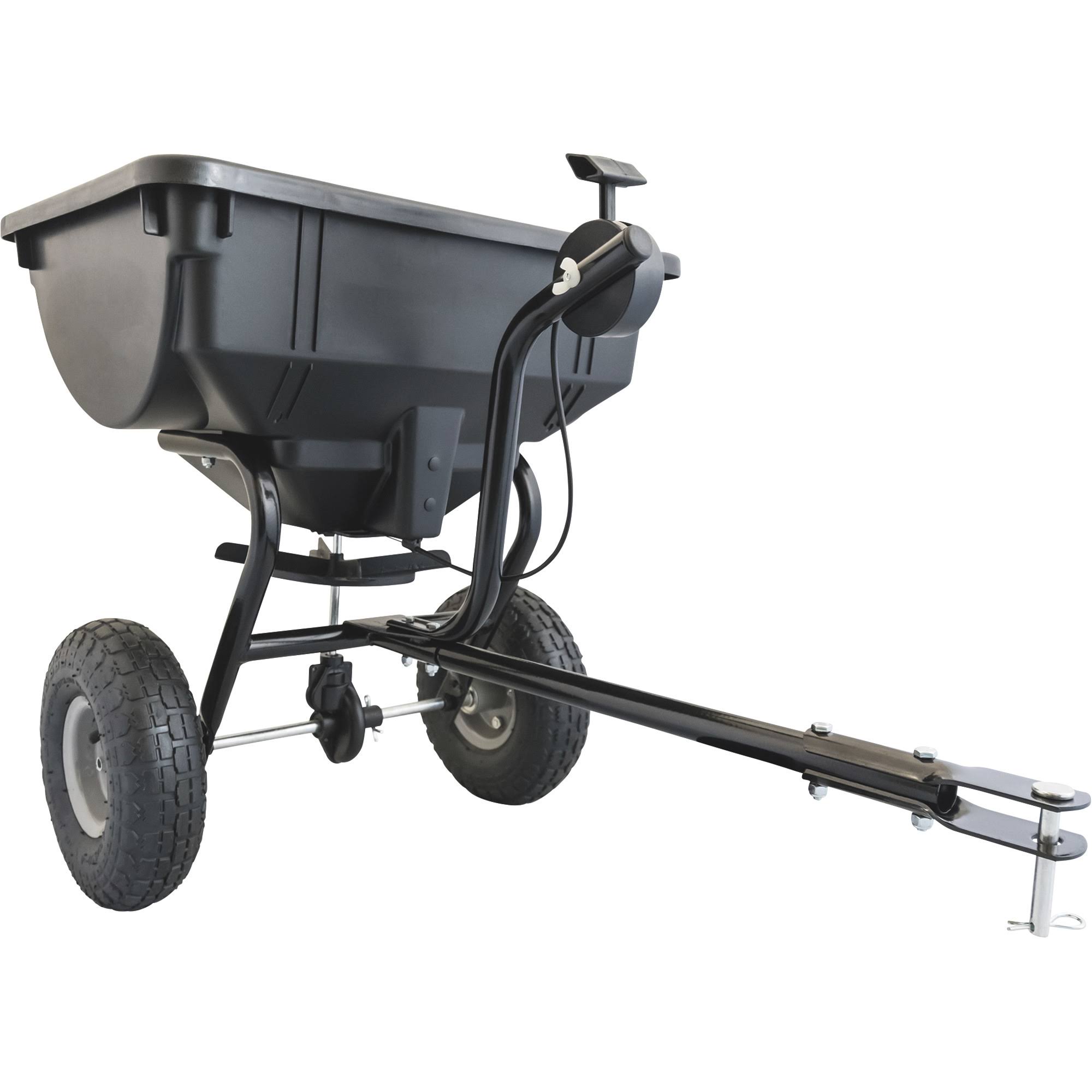 24bc1bd5bac109ffed2f093126b3ce62b13834b1ce085881d70509c376395631.jpg Agri-Fab 85 lb Tow Behind Broadcast Spreader - Image 1