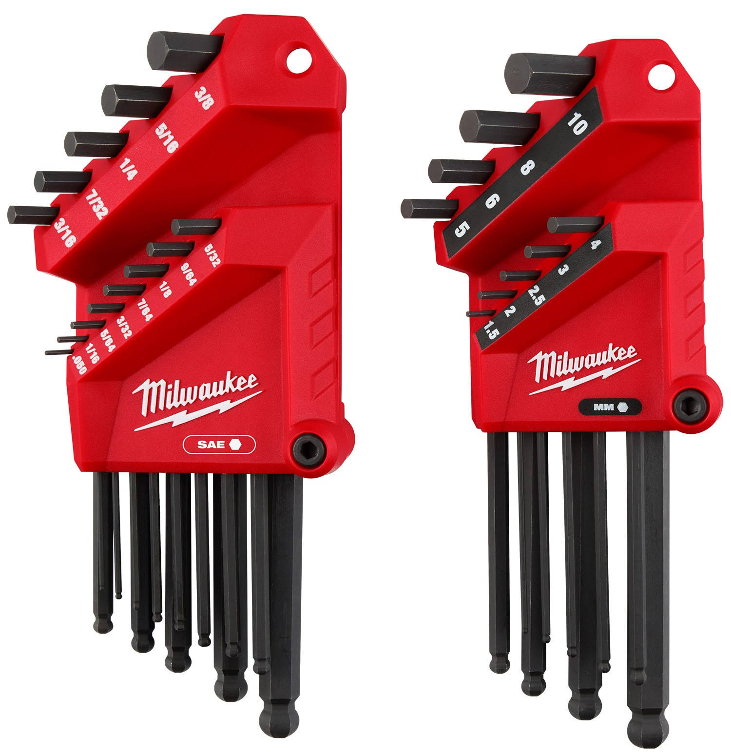 24cc62a265a46013aad1a2ae5c2b0485e498b04142d0ea4778ab4dee79b190a4.jpg Milwaukee 48-22-2187 22-Key Ball End L-Key Set - SAE/Metric - Image 1