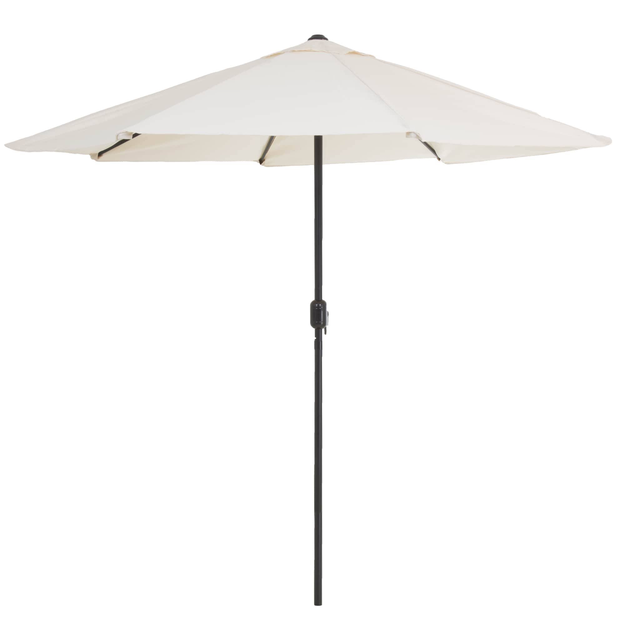 24e6c4882c398ffa6e935f2b4ed41f6a3f22a06536a1201308571ff88dd749b5.jpg Pure Garden M150007 9 ft. Outdoor Shade with Easy Crank Table Umbrella Patio Umbrella - Tan - Image 1