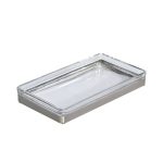 Better Homes & Gardens Rectangular Metal & Glass Vanity Tray, Clear