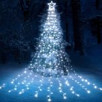 Toodour Christmas Lights, 317 LED 10ft x 9 Outdoor Christmas Decorations Lights with 12" Topper Star, 8 Lighting Modes Outside Christmas Tree Lights