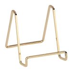 Tripar 4" Metal Brass Plated Square Wire Stand/Platter Stand/Easel Display