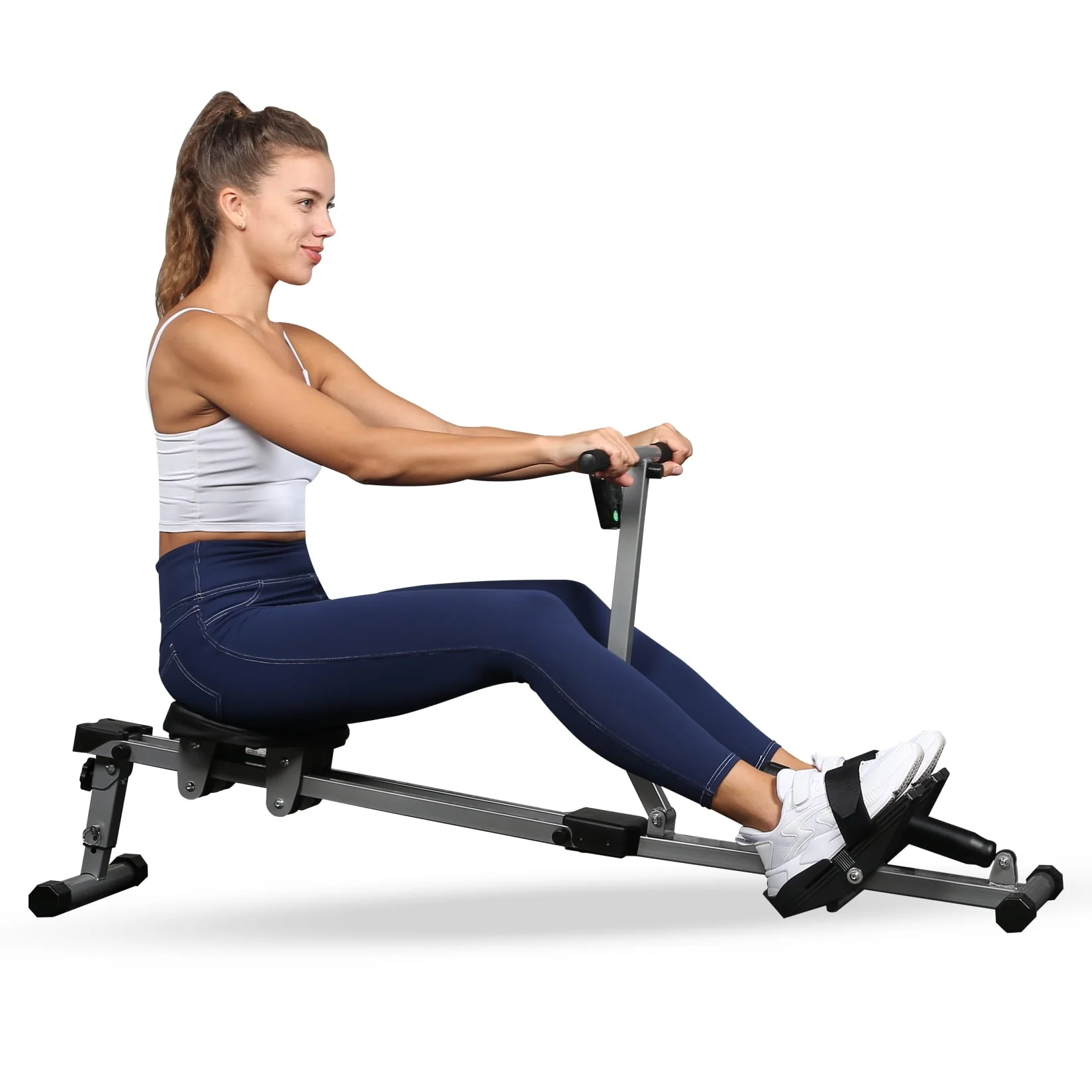 25581f6a61d84ea67e61b68401e70f8b9db019bef7594d29207944e909386dac.webp DFITO Fitness Rowing Machine Rower Ergometer, 12 Levels of Adjustable Resistance, Digital Monitor and 260 lb of Maximum Load, Black - Image 1