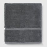 Oversized Spa Plush Bath Towel Dark Gray - Threshold