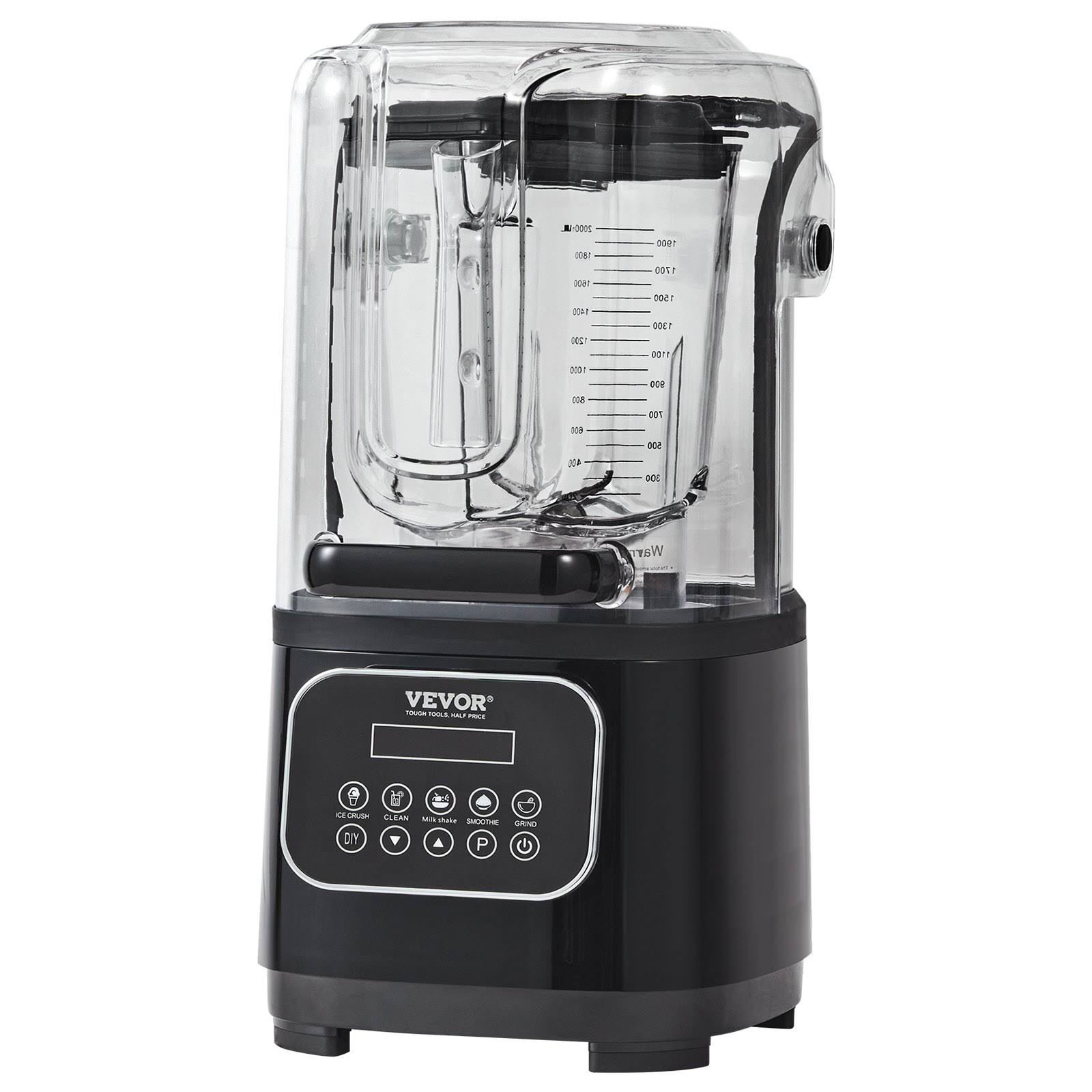 2564c51caa9f2c73b7c7cb0378ea51835f7d49cc648f357f761aec6cd15d6b63.jpg VEVOR Professional Blender with Shield, Commercial Countertop Blenders, 68 oz Jar Blender Combo, Stainless Steel 9 Speed & 5 Functions Blender, for - Image 1
