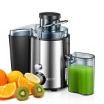 Juicer Machines, juilist Newageneration Compact Centrifugal Juicer Extractor for Fruits and Vegetables with 3A Wideafeedachute, Easy to Clean