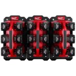 Milwaukee M18 18V Lithium-Ion PACKOUT 6-Port Rapid Charger (3) w/(3) Mounting Plates & (18) 8.0 Ah Batteries
