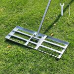 SurmountWay Lawn Leveling Rake, 30X10inch Lawn Leveler with 7ft Adjustable Handle, Heavy Duty&Durable Yard Leveling Rake with Stainless Steel Pole,