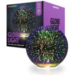 Brightside 6 inch Plasma Globe LED Light, Multicolor Glass LED Mood Lamp, Battery Powered