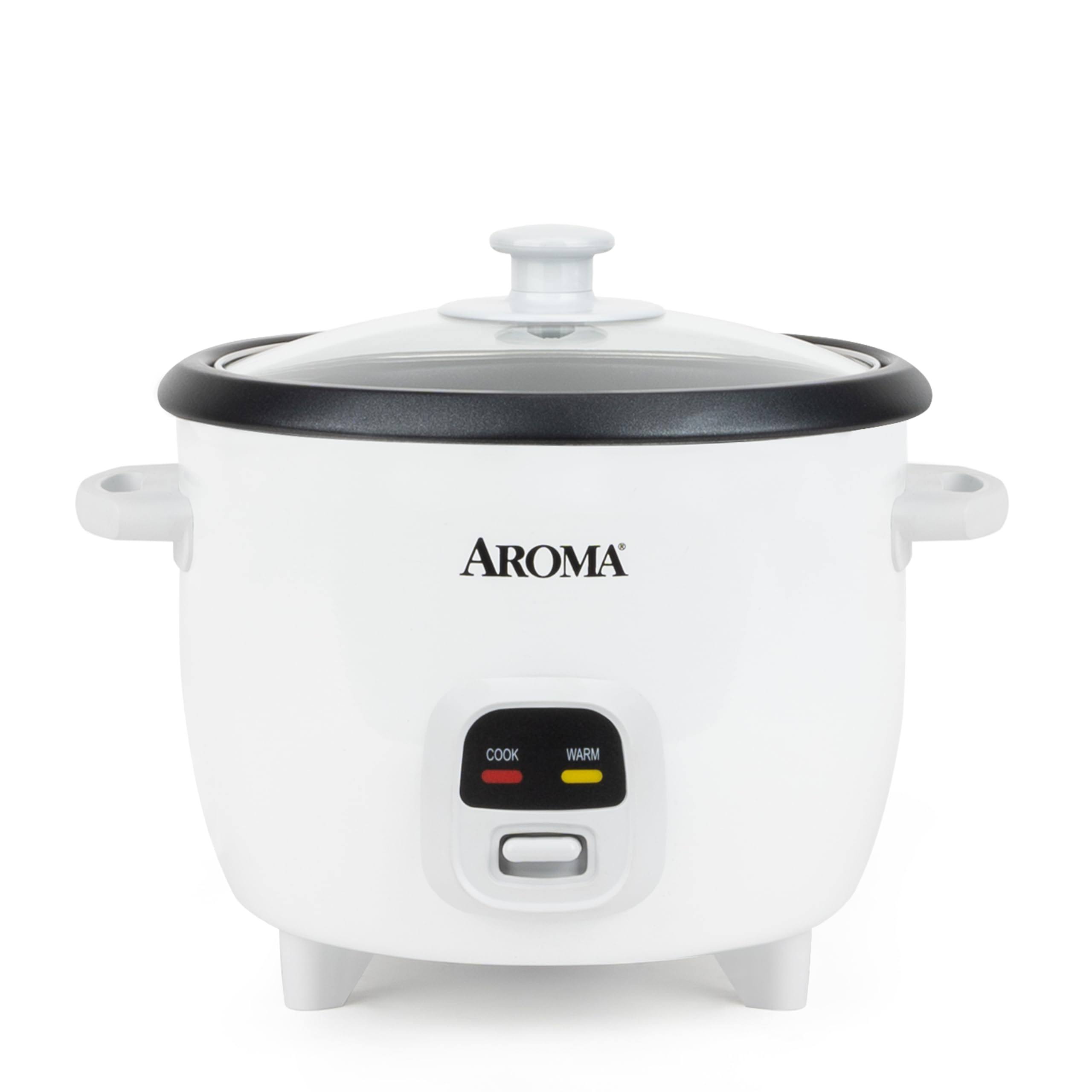 25b980f7047b9168670ce8ee139d72f58b2ca93114468b6a4f01506e7574c8ea.jpg Aroma 6-Cup (Cooked) Rice & Grain Cooker, White - Image 1