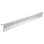 Baseboarders BC001-72 Basic Series 6 ft. Galvanized Steel Easy Slip-On Baseboard Heater Cover in White
