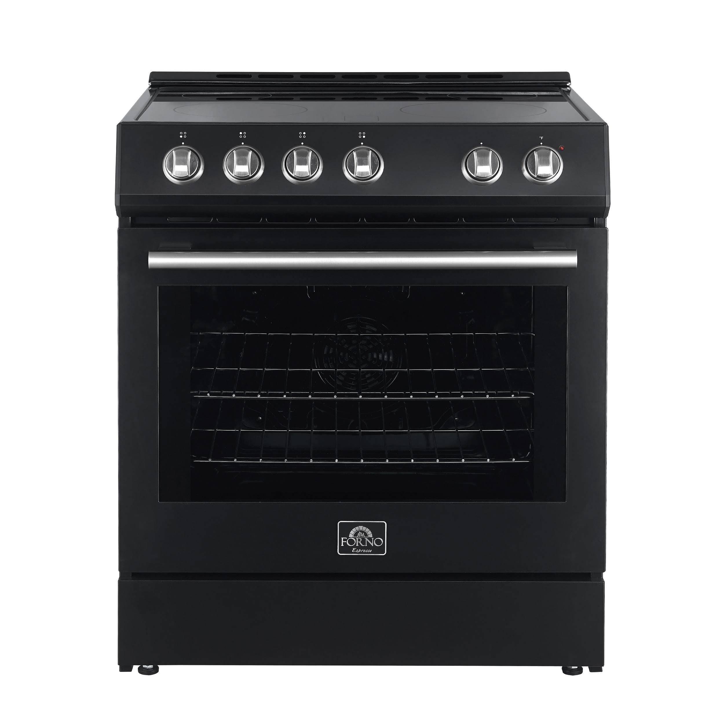 25c92f6d024a25b5ed1eef72cd0b9246536c88464cf39e9c08b4e26488e4f7dd.jpg Forno Leonardo Espresso 30" Electric Range Black - Image 1