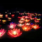 Toner Depot Water Floating Candle Lanterns Outdoor Lanterns for Praying - Set of 15 Floating Lotus Lights Wishing Water Lily Candles Light Decorative