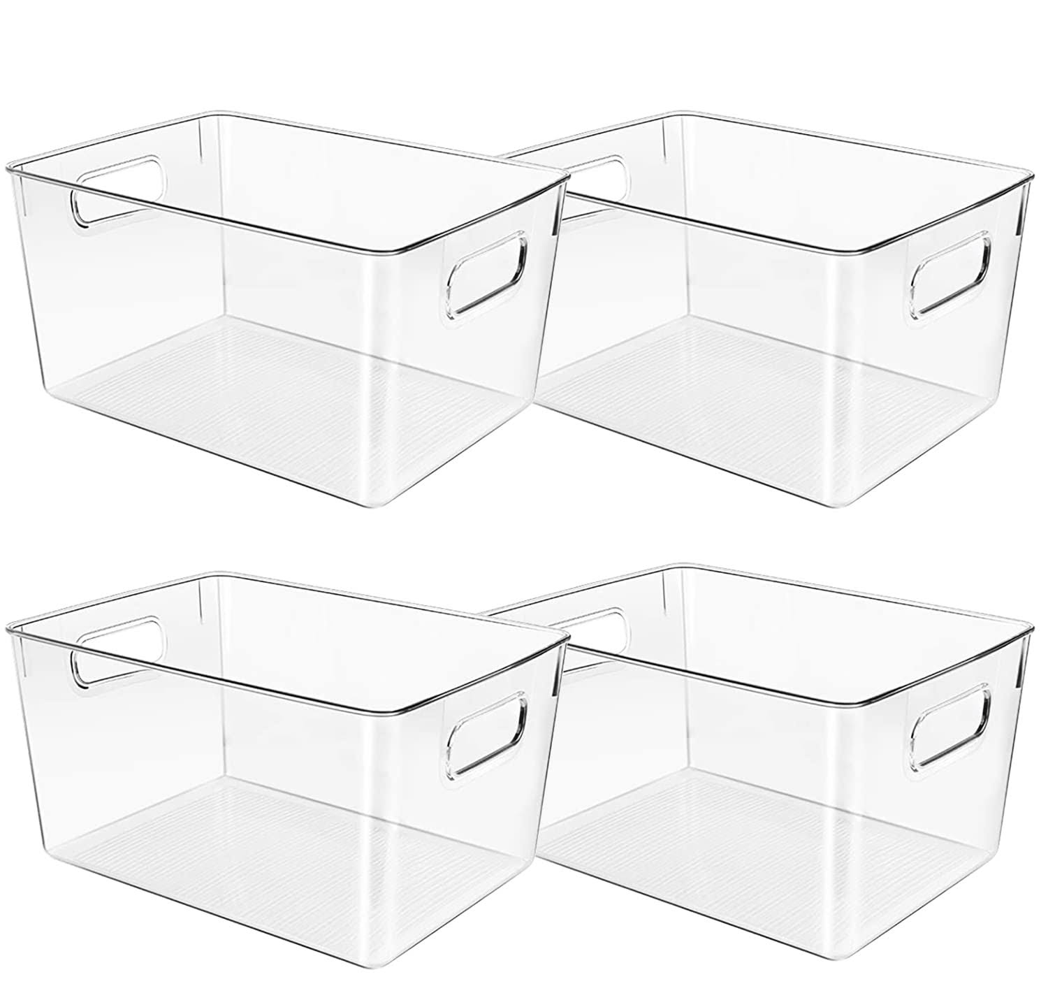 25fb498a66817fba1de7ad753238fcd0eda77569051c50393b90c4a5e26fa9bb.jpg Control Kitchen Clear Plastic Storage Bins, Perfect for Kitchen Organization or Pantry Organization and Storage, Fridge Organizer Plastic Bins, Pantry Organization - Image 1