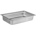 Choice Full Size 4" Deep Anti-Jam Perforated Stainless Steel Steam Table / Hotel Pan - 24 Gauge 4070043