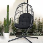 Outdoor Seat/Back Cushion Egg Chair Cushion Birch Lane Fabric: Black