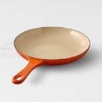 Le Creuset Enameled Cast Iron Shallow Fry Pan, 9 3/4", Flame | Williams Sonoma