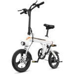 Jasion EB3 Folding Electric Bike for Adults, 350W Brushless Motor Electric Bicycles with 36V 7.5ah Battery, Center Suspension, 3 Levels Assist, 14" Foldable Ebike for Teens