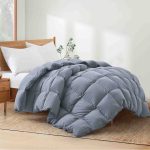 600 Fill Power All Season Down Comforter/Duvet Insert Color: Dark Gray, Size: Twin Down Comforter