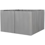 Outsunny Universal Gazebo Replacement Sidewalls Set of 4-Panel Privacy Wall for Most 10' x 10' Gazebo Canopy Pavillion Outdoor Shelter Curtains Access