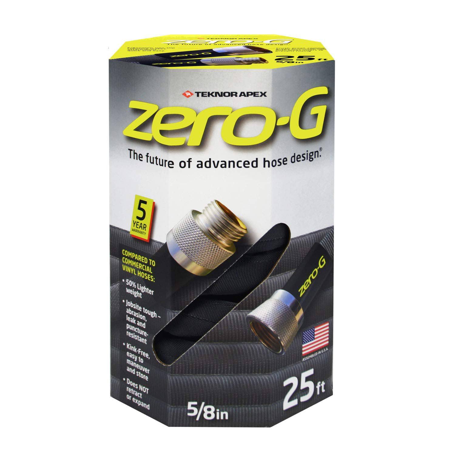268d39d13bee922bac49e19fd7ba7e678d16333116b3f75d601aa36a62939566.jpg Zero-G 4001-25 8 inch by 25 Feet Lightweight, Ultra Flexible, Durable, Kink-Free Garden Hose, 5, 5/8" x 25', Gray - Image 1
