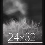 Americanflat 24x32 Poster Frame in Black - Composite Wood with Polished Plexiglass - Horizontal and Vertical Formats for Wall with Hanging Hardware
