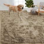 Gorilla Grip Fluffy Faux Fur Rug, 4x6, Machine Washable Soft Furry Area Rugs, Rubber Backing, Plush Floor Carpets for Baby Nursery, Bedroom, Living